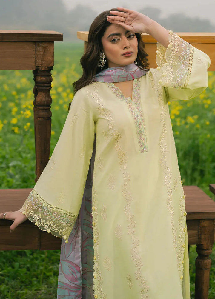 Dareen by Izel Embroidered Lawn Suits Unstitched 3 Piece IZL25DL Baran - Summer Collection