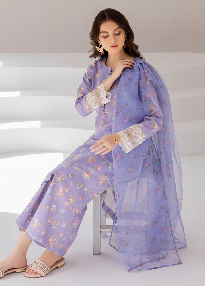 Esra Fashion Pret Embrodered Cambric 3 Piece Suit DT-23-03