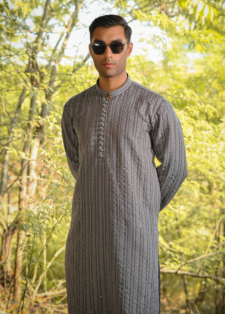 Dastaan by Fabrich Embroidered Cotton Silk Unstitched Suits 2 Piece GTS-D-002 -Mens Collection
