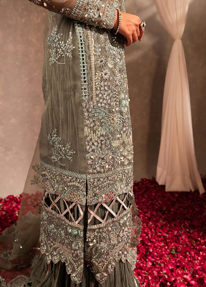 Dastaan By Maria Osama Khan Embroidered Organza Suits Unstitched 3 Piece Mehr - Luxury Collection