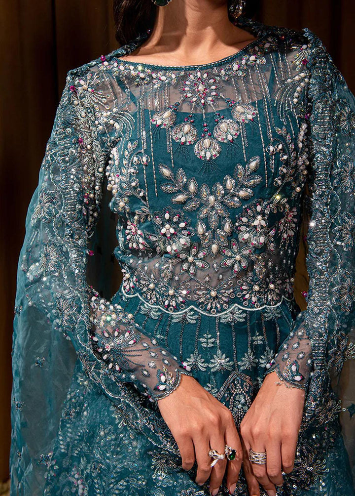 Dastaan By Maria Osama Khan Embroidered Organza Suits Unstitched 3 Piece Sanam - Luxury Collection