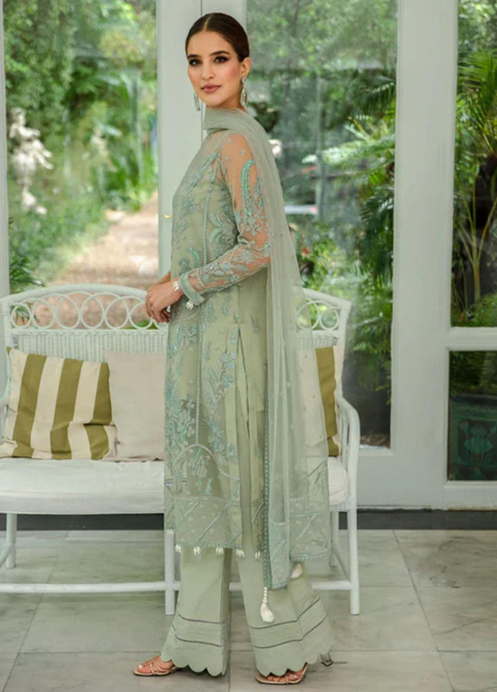 Dastaan By Meeral Embroidered Organza Suits Unstitched 3 Piece MRL24D Wafa - Formal Collection