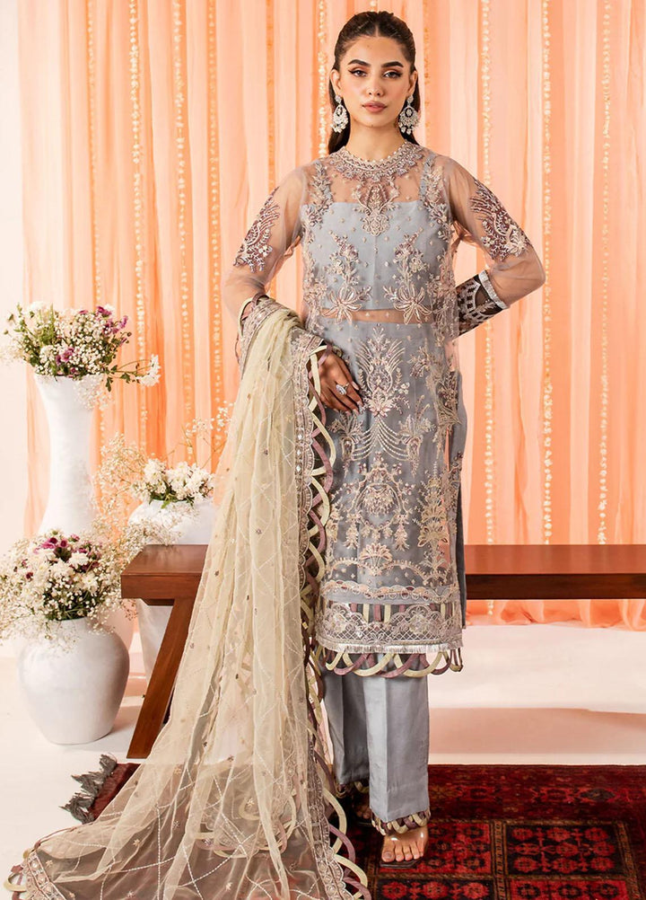 Dastaan By Neeshay Embroidered Net Suits Unstitched 3 Piece NSH23D Zaib - Festive Collection