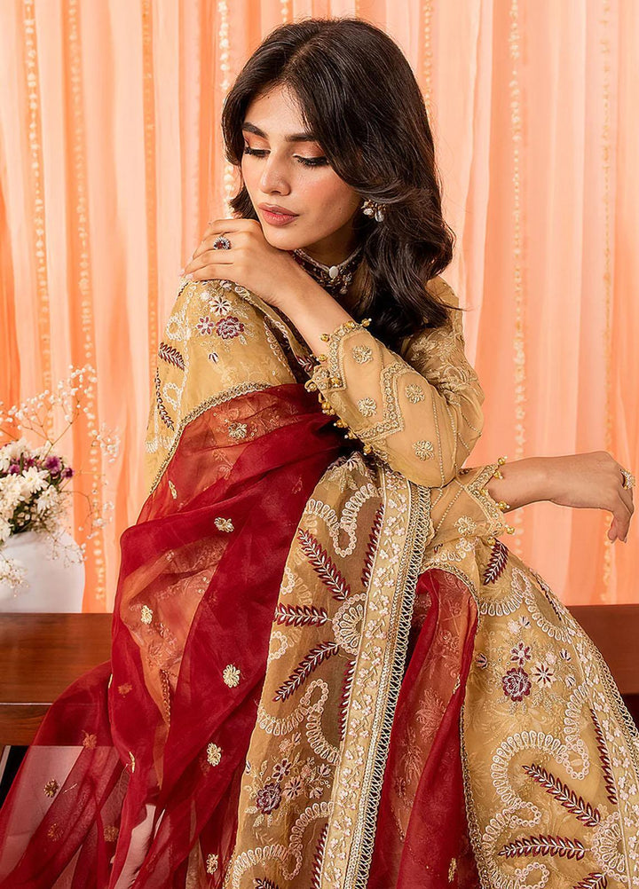 Dastaan By Neeshay Embroidered Organza Suits Unstitched 3 Piece NSH23D Zohra - Festive Collection