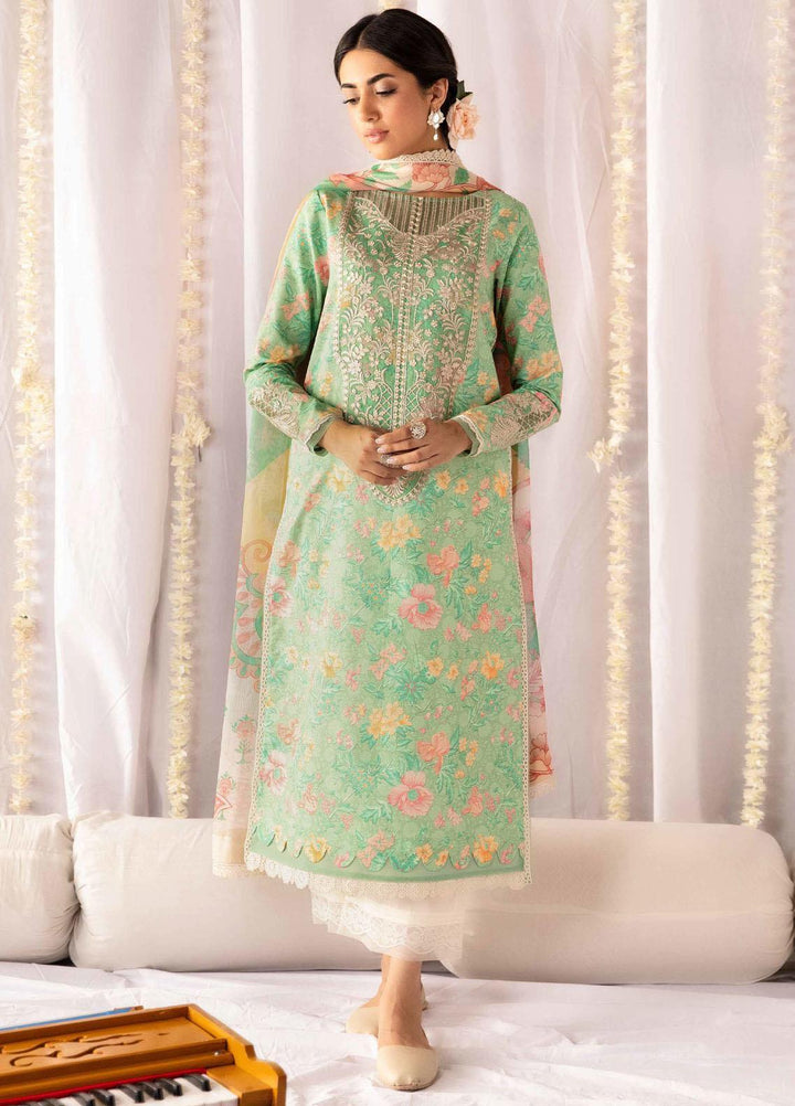 Dastaan By Seran Embroidered Lawn Suits Unstitched 3 Piece SRN23DA D-10 Zoya - Festive Collection