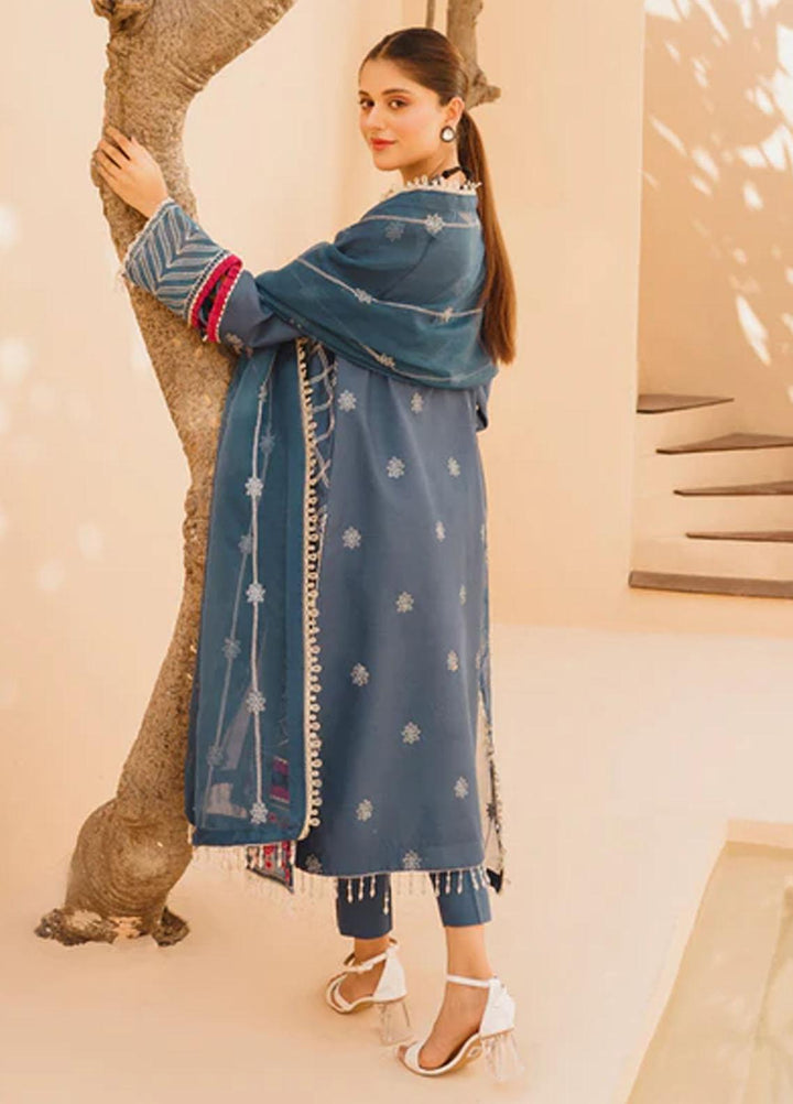 Dastak By Parishay Embroidered Lawn Suits Unstitched 3 Piece PR23D D-03 - Summer Collection