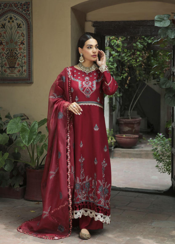 Dastak by Parishay Embroidered Crepe Suits Unstitched 3 Piece PRS22DK D-05 - Winter Collection