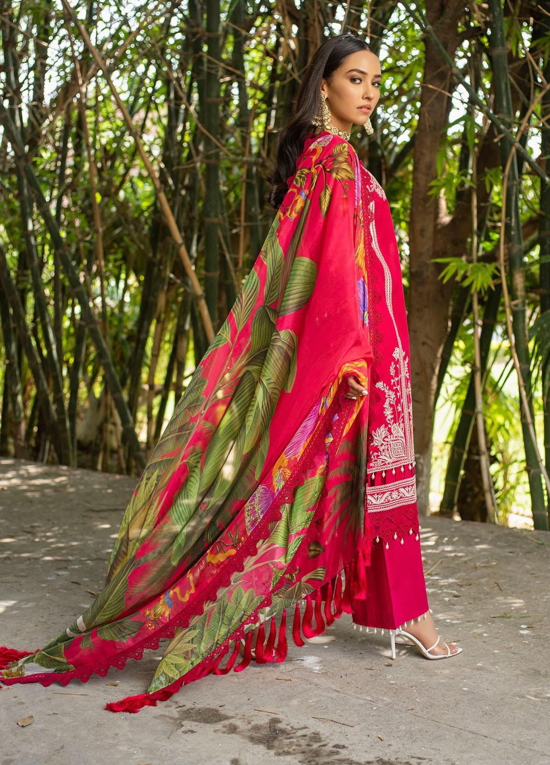 Dastak by Afsaneh Embroidered Silk Suits Unstitched 3 Piece AFH21D Shabab A - Summer Collection