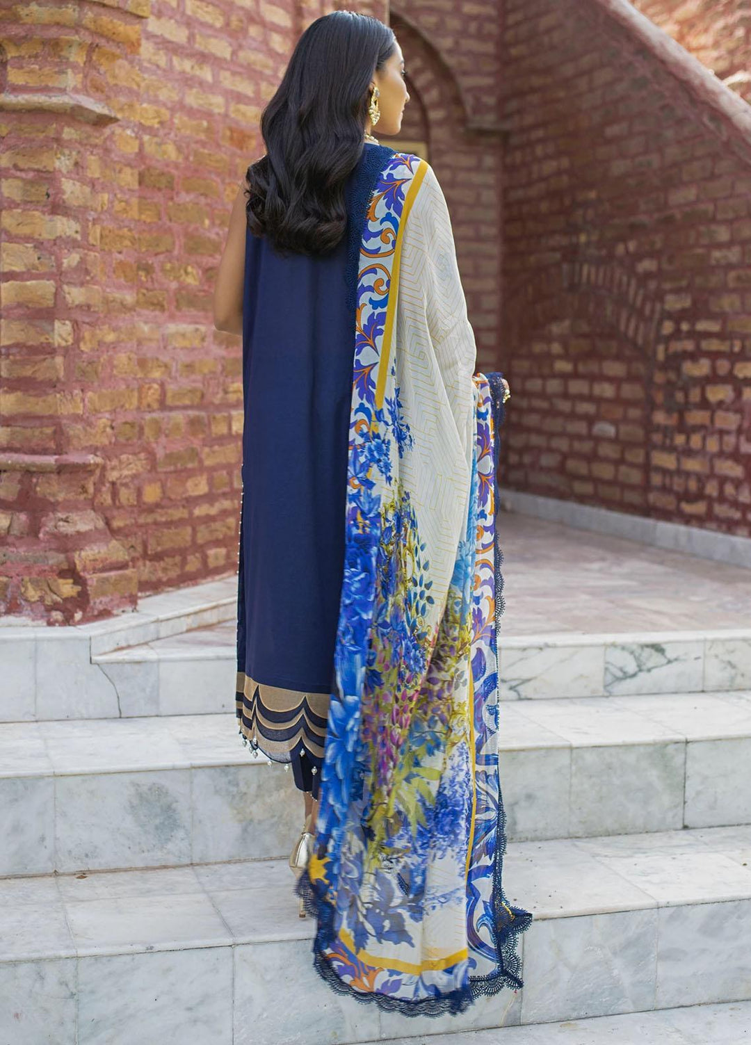 Dastak by Afsaneh Embroidered Silk Suits Unstitched 3 Piece AFH21D Zebaish A - Summer Collection