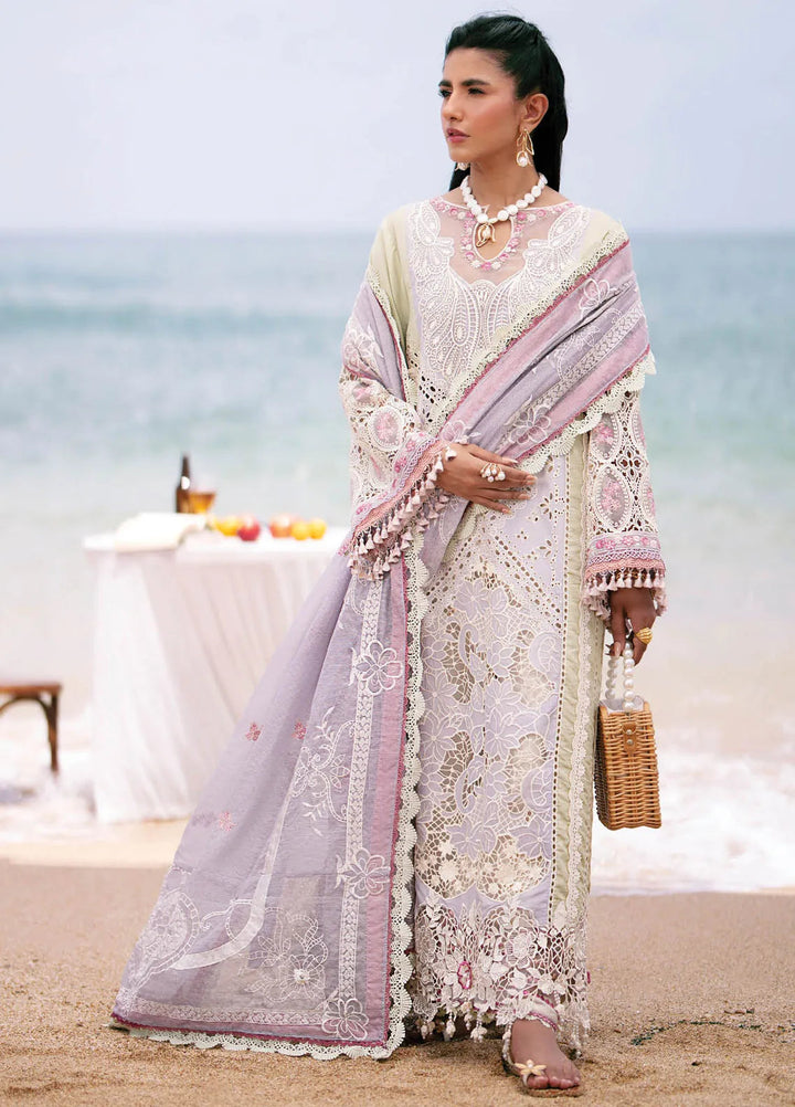 Dastan by AJR Embroidered Lawn Suits Unstitched 3 Piece AJR25D ALL-01 Wave - Luxury Collection