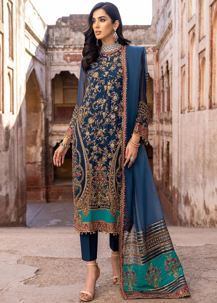 Dastan-e-Jashan By Charizma Embroidered Chiffon Suits Unstitched 4 Piece CRZ23DJ DJW.23.01 - Luxury Collection