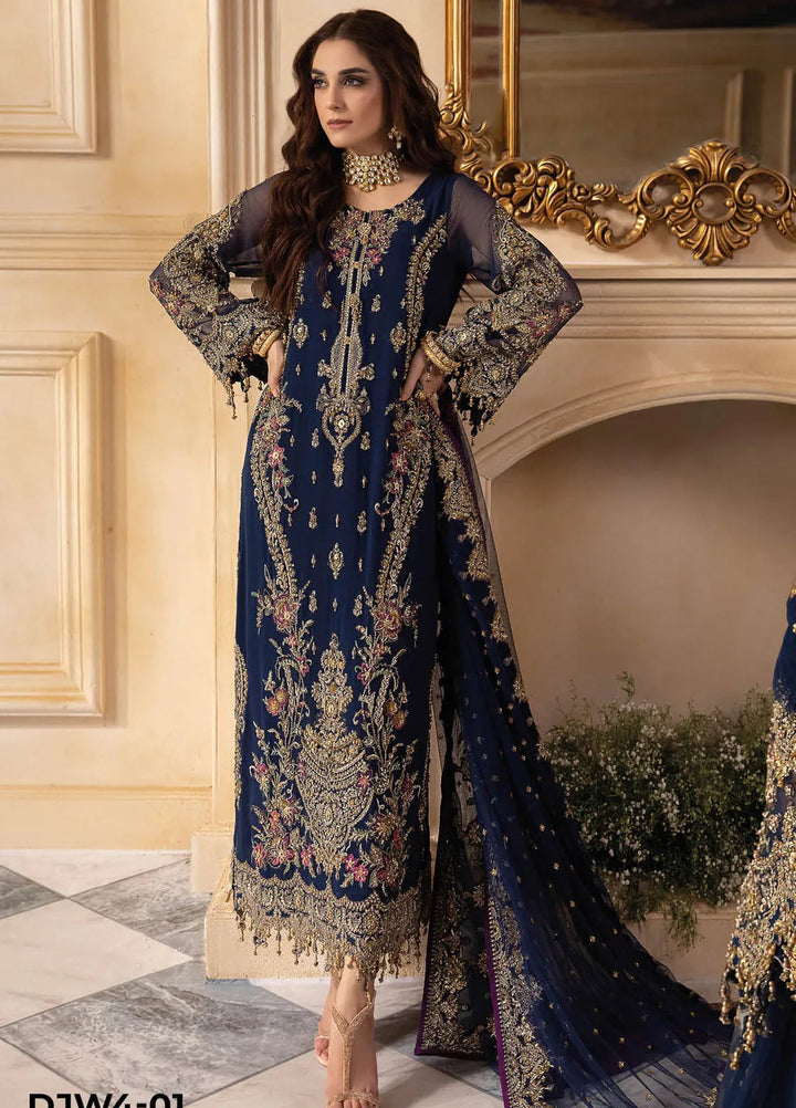 Dastan-e-Jashn by Charizma Embroidered Chiffon Suits Unstitched 3 Piece Suit CRZ24DC DJW4-01 - Formals Collection