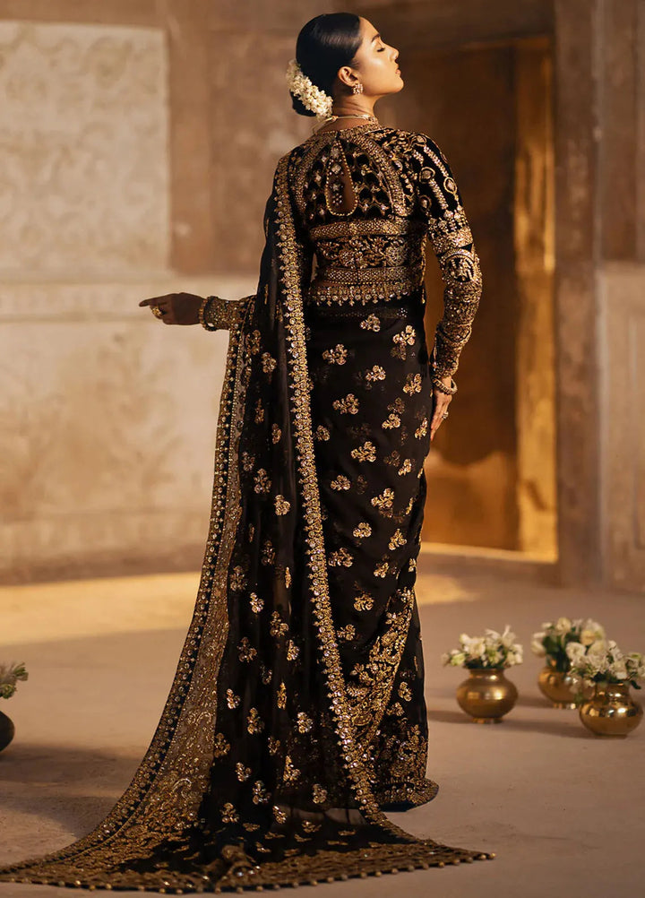 Dastoor by Aik Atelier Embroidered Velvet Saree Unstitched 3 Piece AIK24DV D-04 - Formals Collection