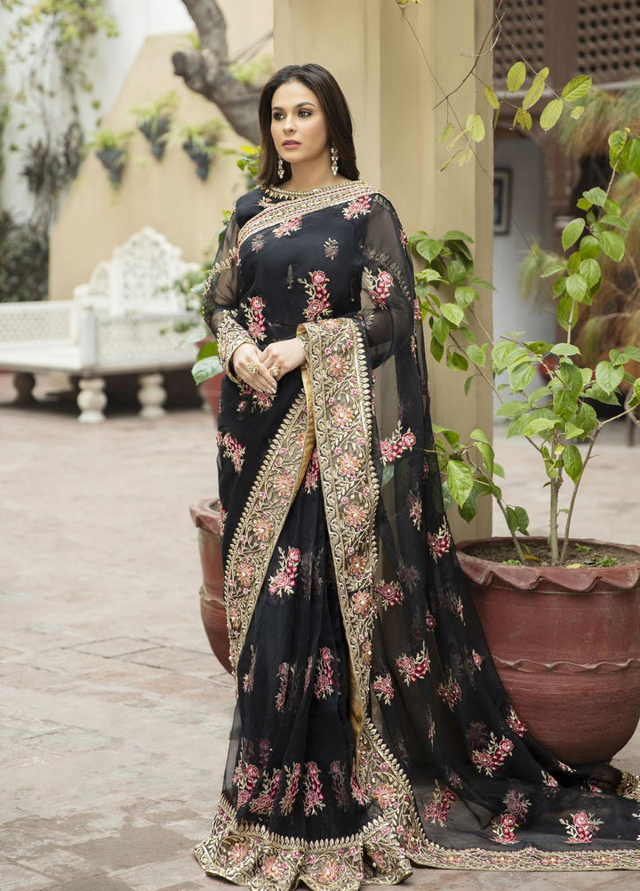 Daud Abbas Embroidered Organza Suits Unstitched Saree DA22DS DA-F-013/Sang e Hadid - Luxury Collection