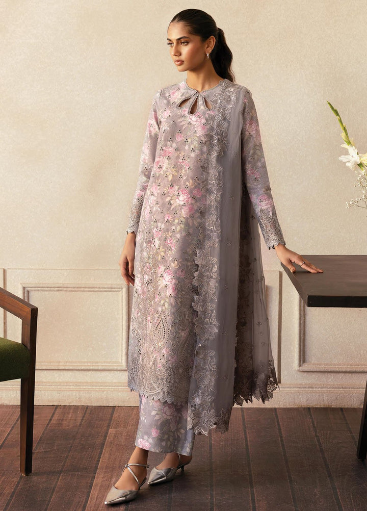 Daybreak by Afrozeh Embroidered Lawn Suits Unstitched 3 Piece AF25DB D-02 Wind Brushed - Summer Collection