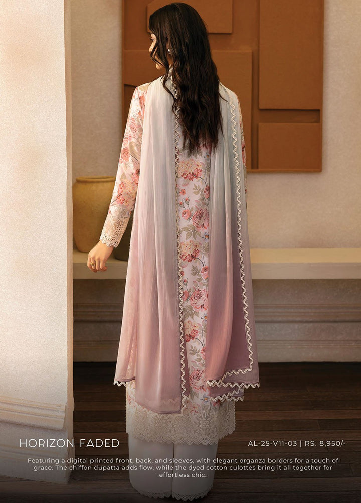 Daybreak by Afrozeh Embroidered Lawn Suits Unstitched 3 Piece AF25DB D-03 Horizon Faded - Summer Collection