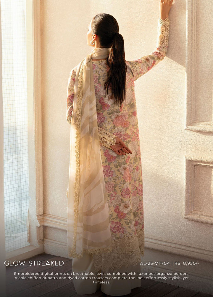 Daybreak by Afrozeh Embroidered Lawn Suits Unstitched 3 Piece AF25DB D-04 Glow Streaked - Summer Collection