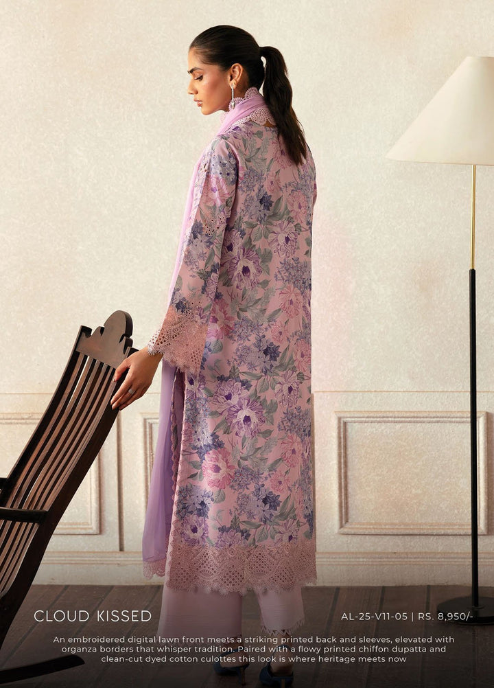 Daybreak by Afrozeh Embroidered Lawn Suits Unstitched 3 Piece AF25DB D-05 Cloud Kissed - Summer Collection