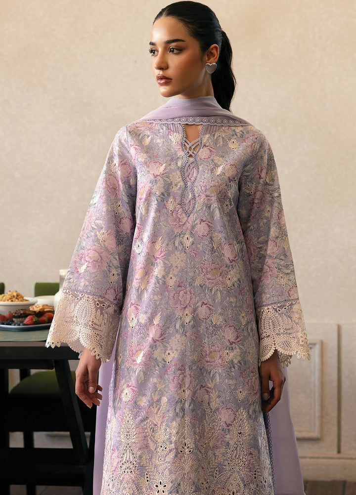 Daybreak by Afrozeh Embroidered Lawn Suits Unstitched 3 Piece AF25DB D-06 Dust Lit - Summer Collection