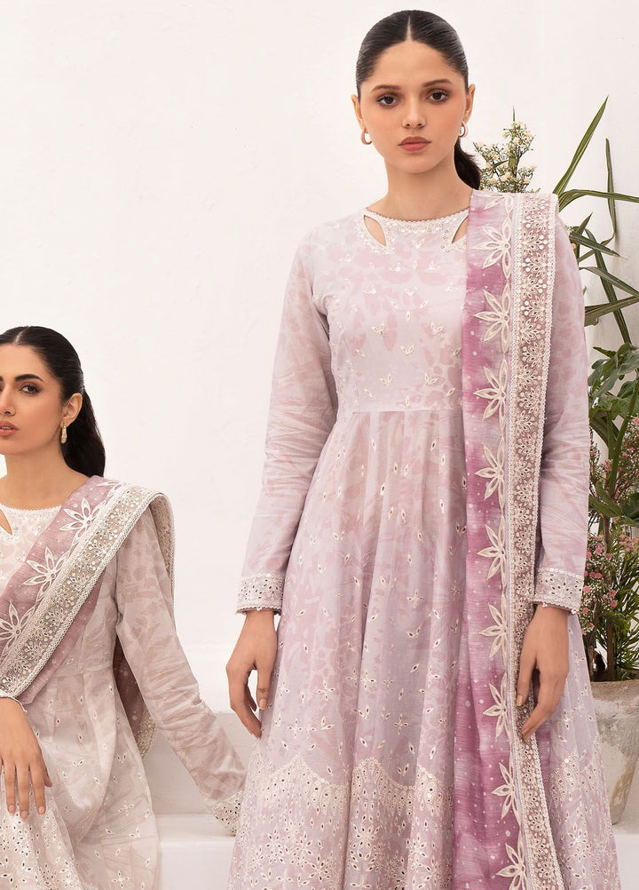 Delia By Jazmin Embroidered Lawn Suits Unstitched 3 Piece JZ24DL D-02 - Summer Collection