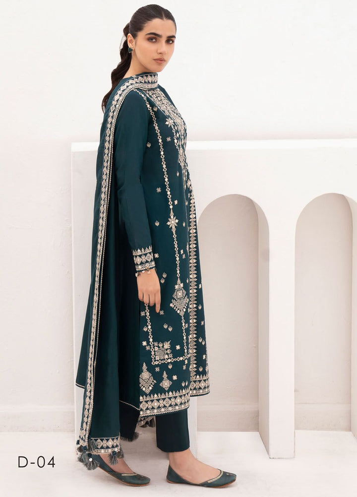 Delia By Jazmin Embroidered Lawn Suits Unstitched 3 Piece JZ24DL D-04 - Summer Collection