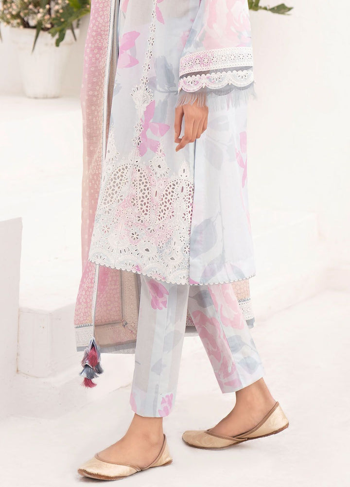 Delia By Jazmin Embroidered Lawn Suits Unstitched 3 Piece JZ24DL D-05 - Summer Collection