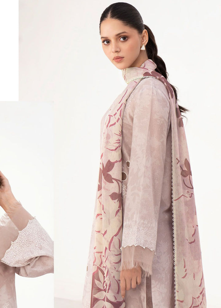 Delia By Jazmin Embroidered Lawn Suits Unstitched 3 Piece JZ24DL D-09 - Summer Collection