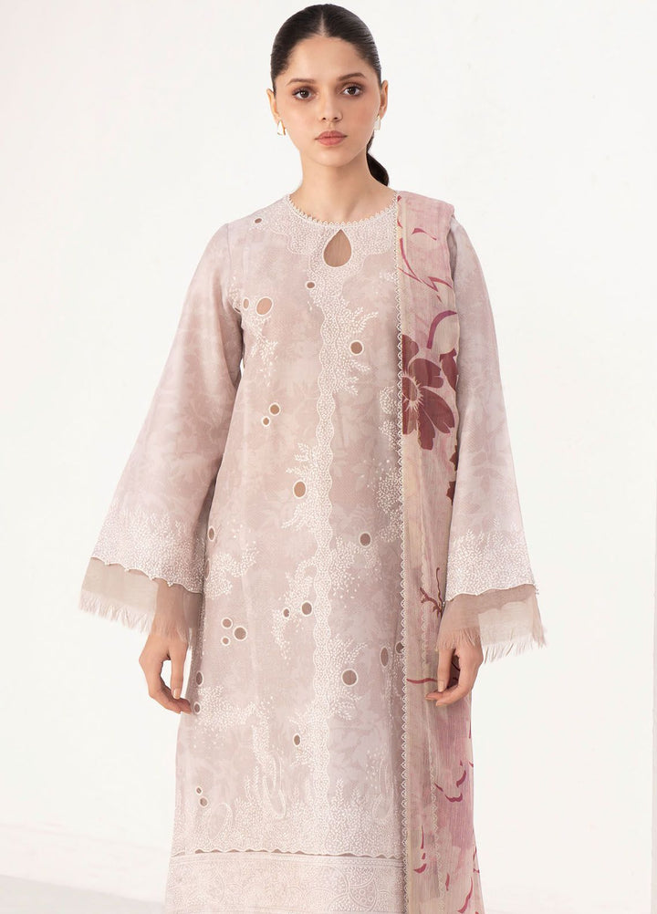 Delia By Jazmin Embroidered Lawn Suits Unstitched 3 Piece JZ24DL D-09 - Summer Collection