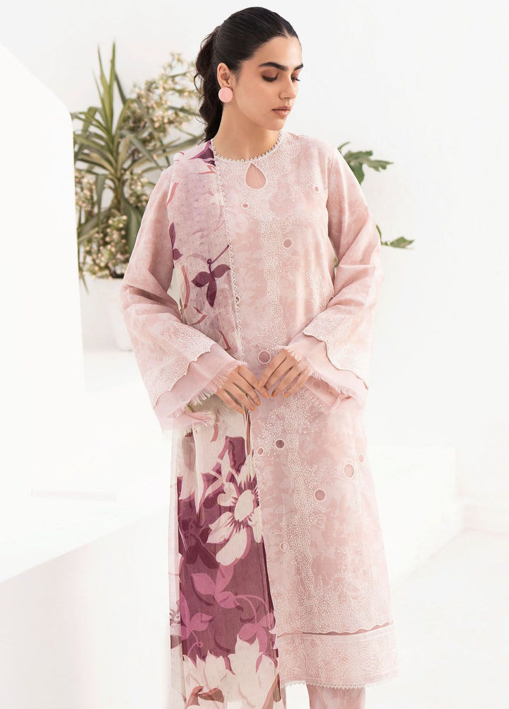 Delia By Jazmin Embroidered Lawn Suits Unstitched 3 Piece JZ24DL D-10 - Summer Collection