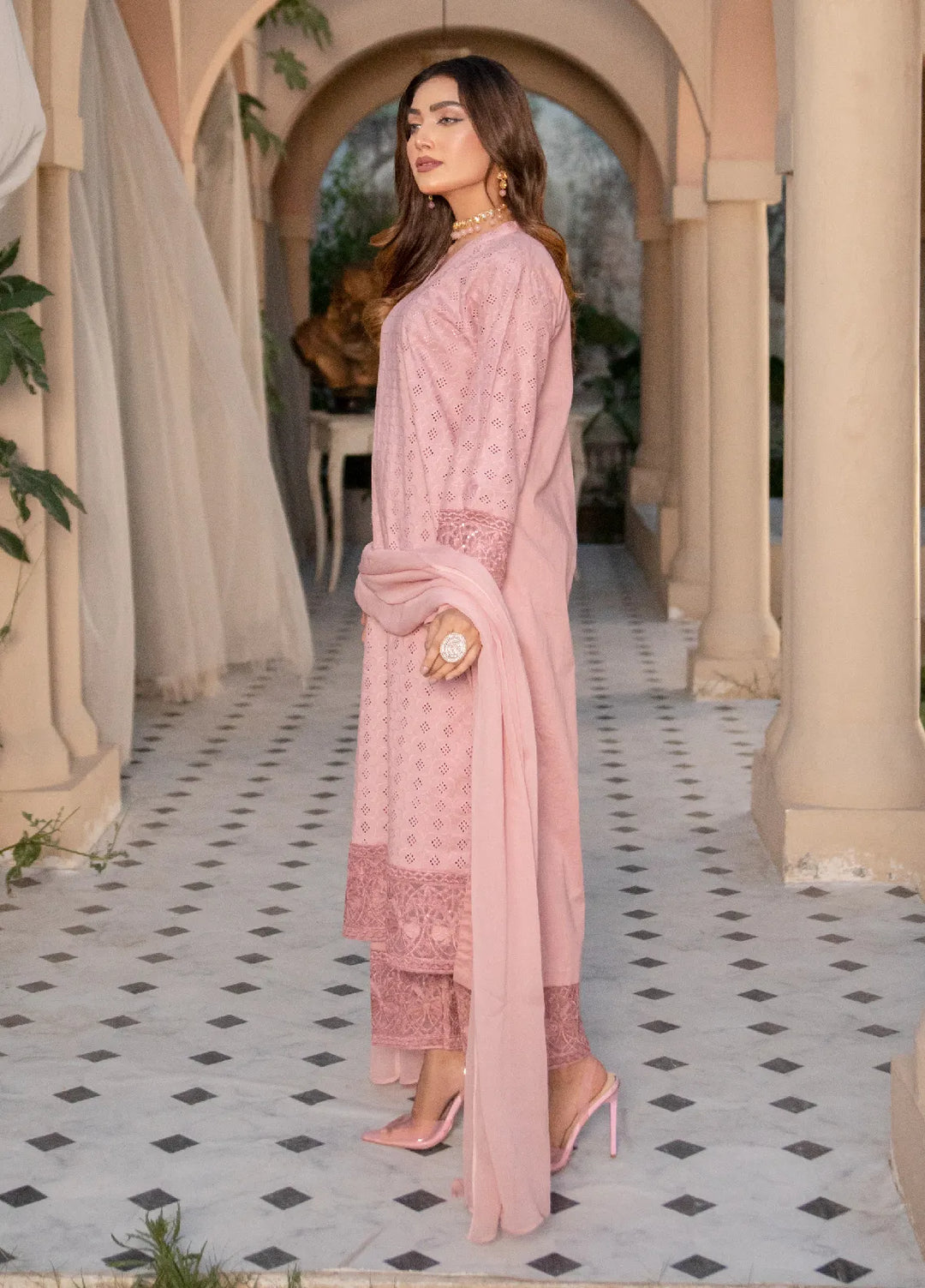 Demure by Pashmire Pret Embroidered Lawn 3 Piece Suit Thistle