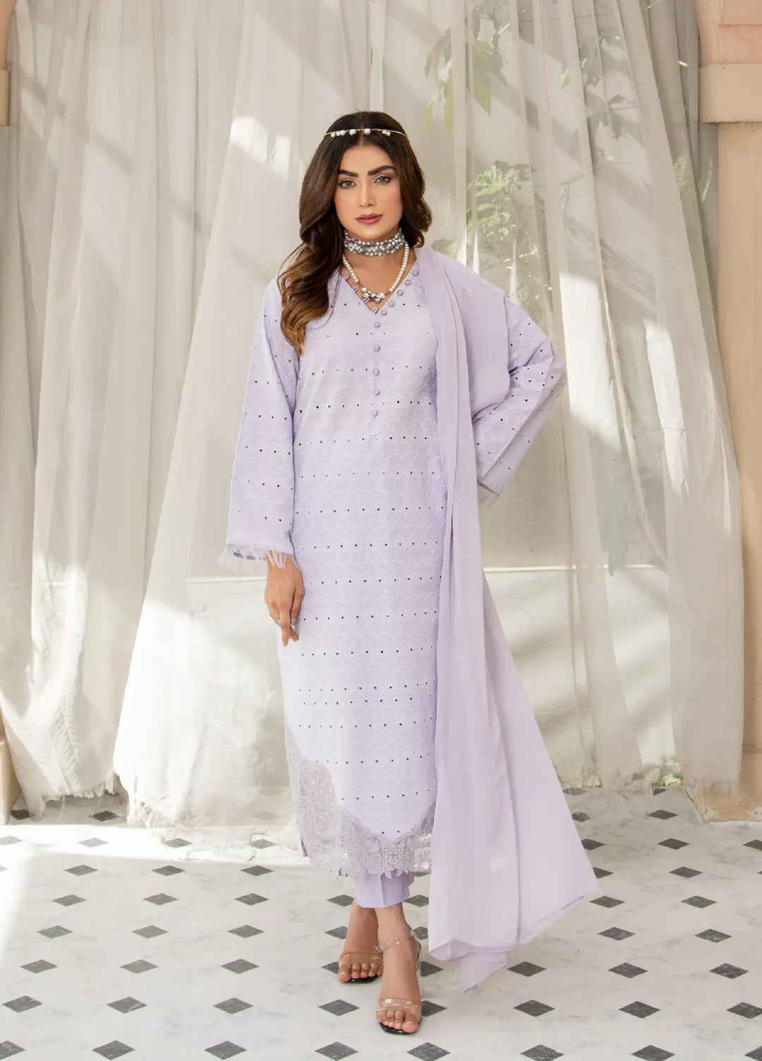 Demure by Pashmire Pret Embroidered Lawn 3 Piece Suit Grace