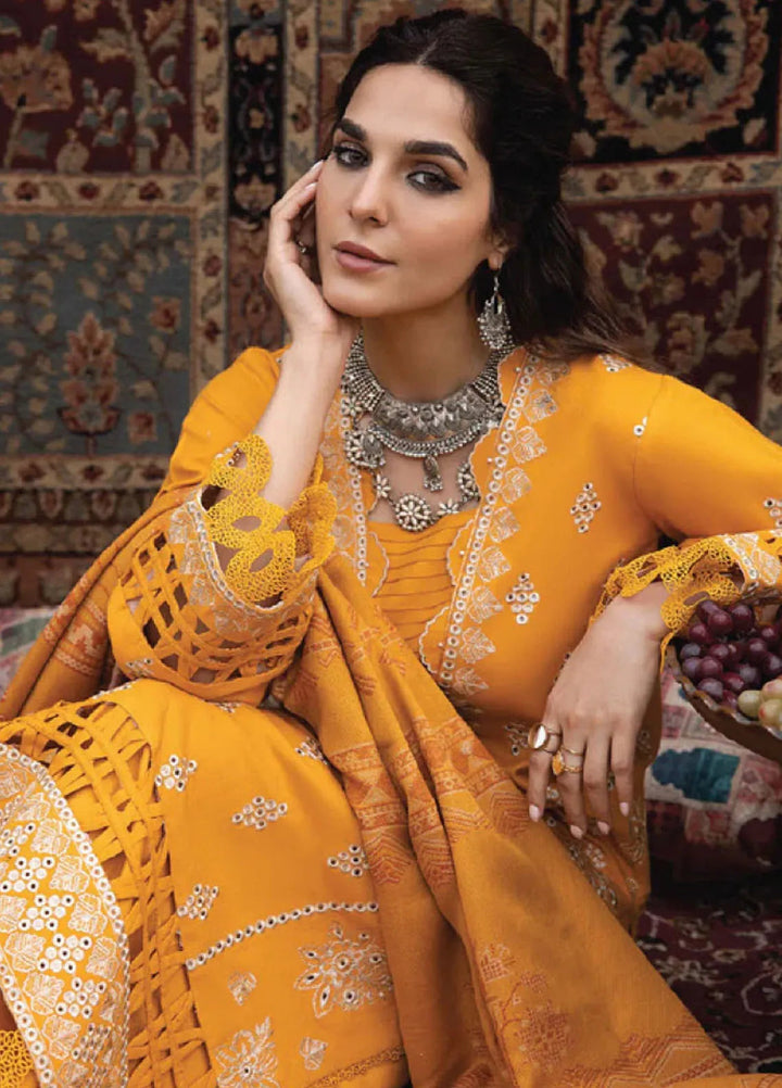 Denara By Humdum Embroidered Wool Suit Unstitched 3 Piece HD24D D-03 - Winter Collection