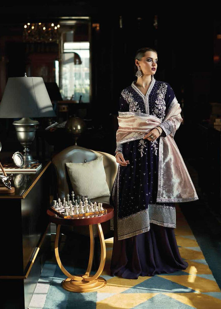 Destiny by Mushq Embroidered Velvet Suits Unstitched 3 Piece MQ22D MV22-01 Glee - Luxury Collection