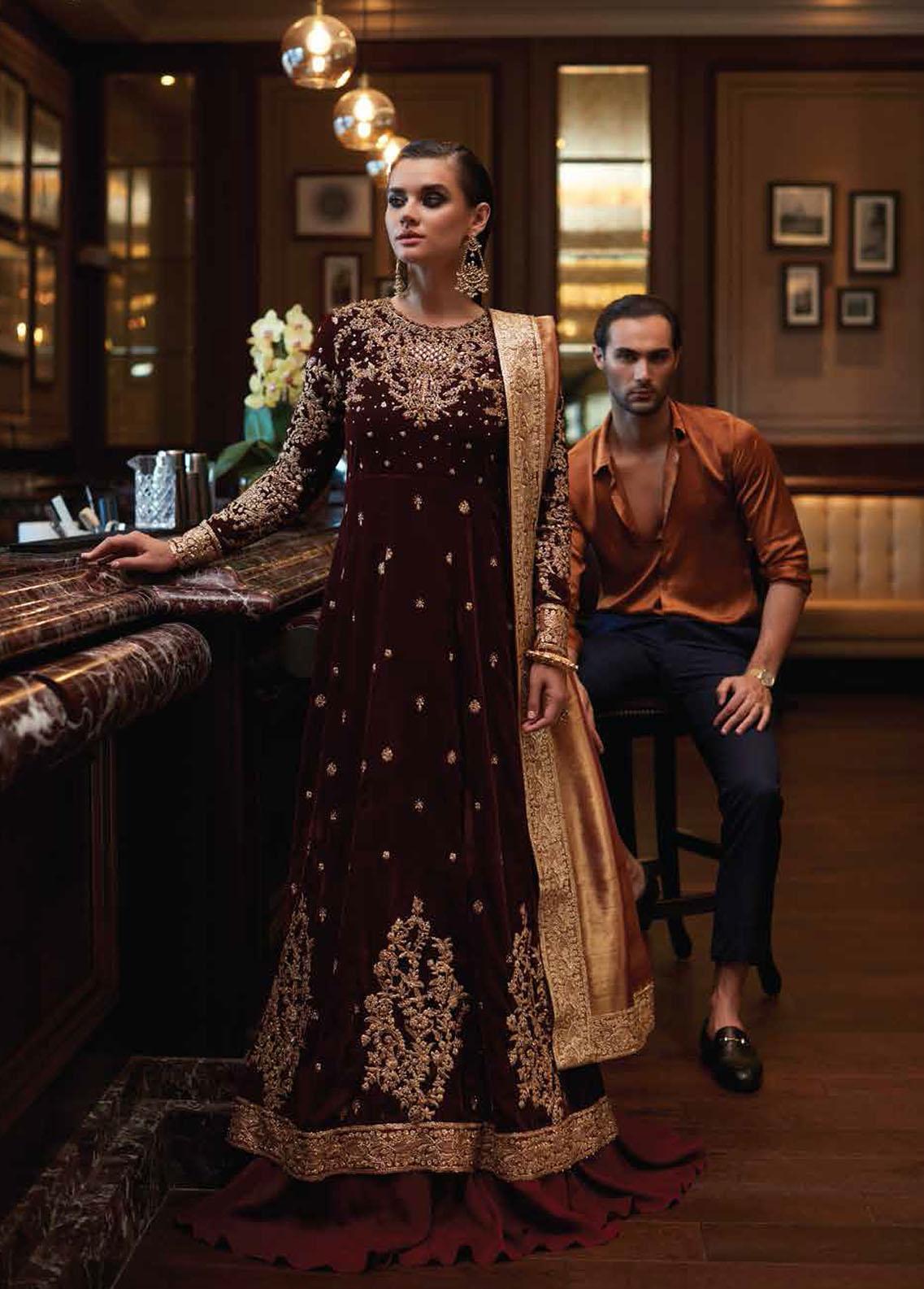 Destiny by Mushq Embroidered Velvet Suits Unstitched 3 Piece MQ22D MV22-05 Elysium - Luxury Collection