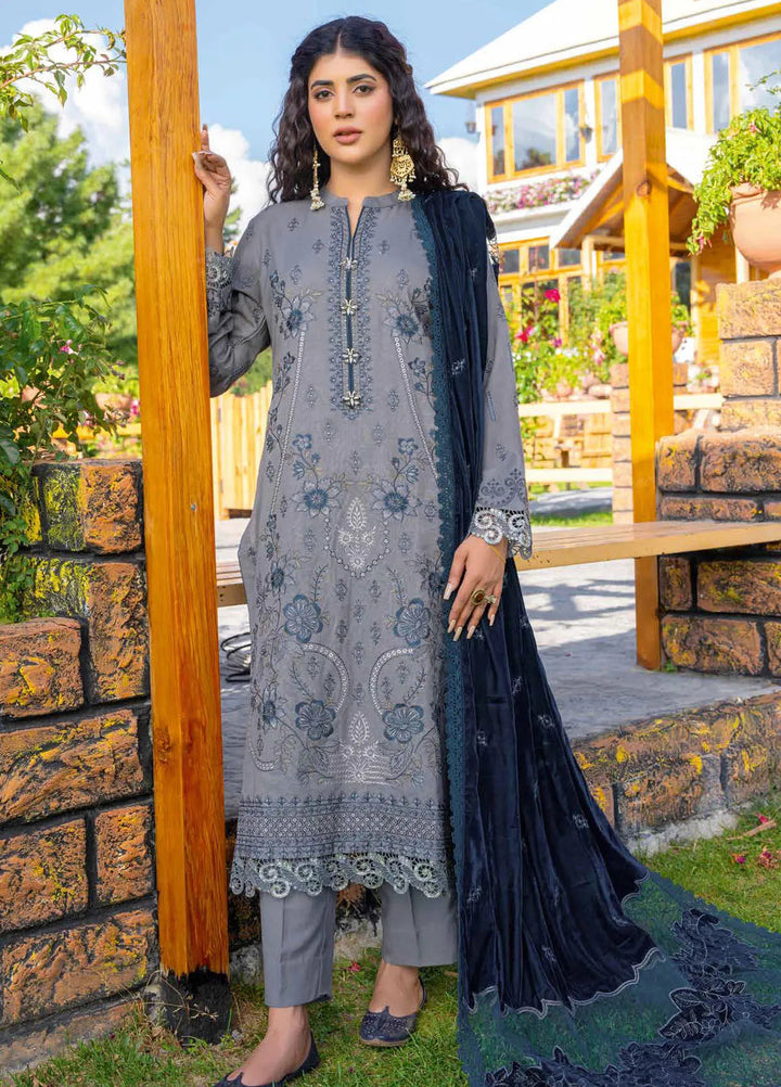 Destiny By Riaz Arts Embroidered Wool Suit Unstitched 3 Piece RA24DU D-01 - Winter Collection