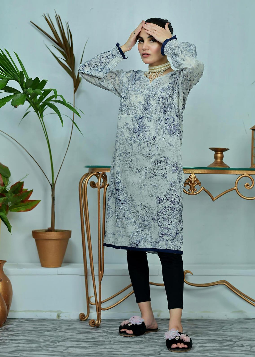 Dezine & Rungs Casual Pret Lawn Shirt DNR-M22-09