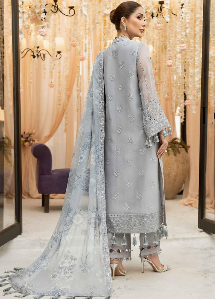 Dhaagay By Alizeh Fashion Embroidered Chiffon Suits Unstitched 3 Piece AFB23D 01 Zimal - Formal Collection