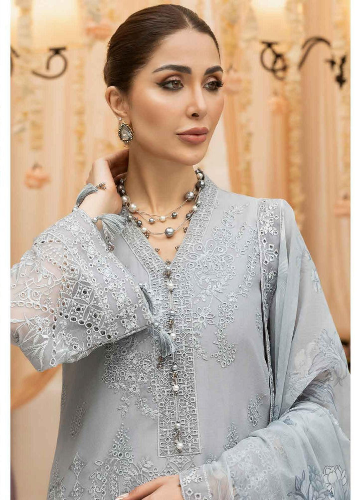 Dhaagay By Alizeh Fashion Embroidered Chiffon Suits Unstitched 3 Piece AFB23D 01 Zimal - Formal Collection