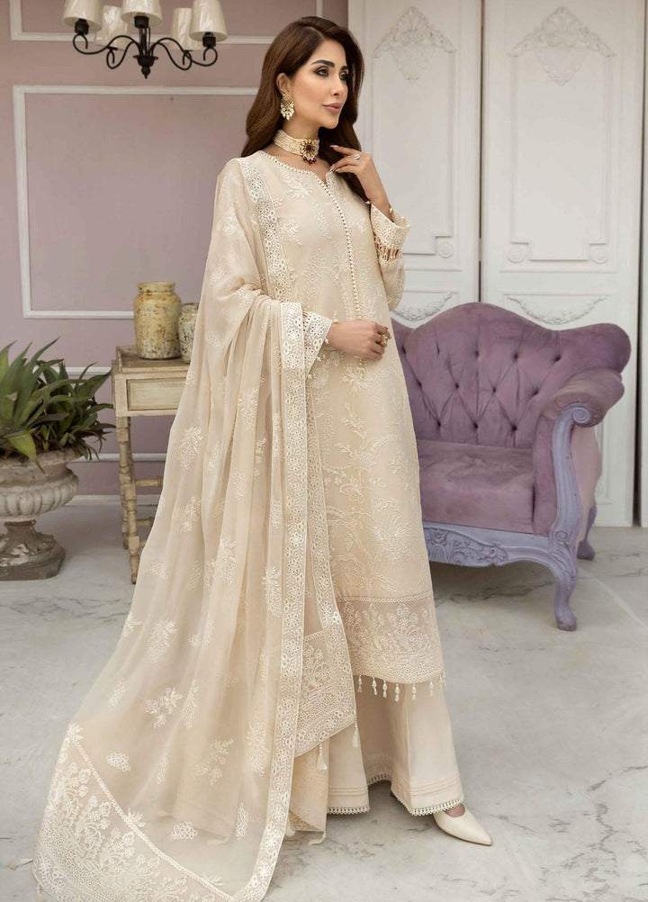 Dhaagay By Alizeh Fashion Embroidered Chiffon Suits Unstitched 3 Piece AFB23D 03 Motiya - Formal Collection
