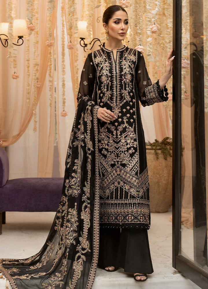 Dhaagay By Alizeh Fashion Embroidered Chiffon Suits Unstitched 3 Piece AFB23D 04 Mirha - Formal Collection