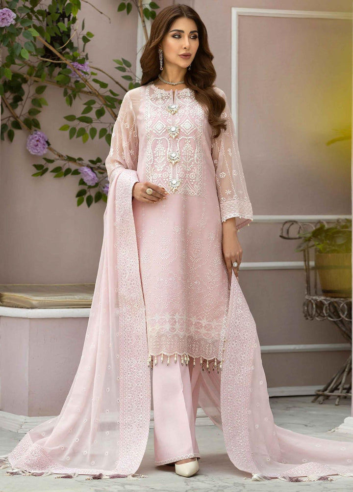 Dhaagay By Alizeh Fashion Embroidered Chiffon Suits Unstitched 3 Piece AFB23D 06 Gulnaz - Formal Collection