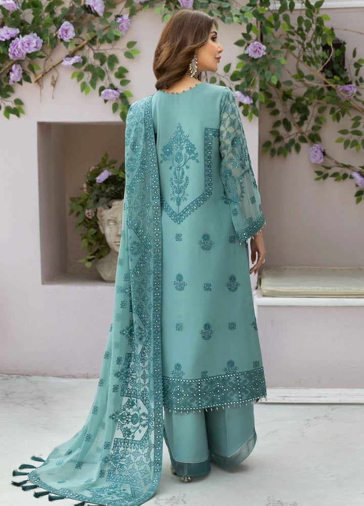 Dhaagay By Alizeh Fashion Embroidered Chiffon Suits Unstitched 3 Piece AFB23D 07 Kiraz - Formal Collection