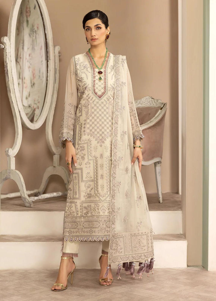Dhaagay By Alizeh Fashion Embroidered Chiffon Suits Unstitched 3 Piece AFB23D-V2 D-01 Kiera - Formal Collection