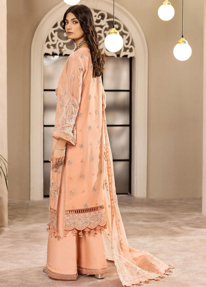 Dhaagay By Alizeh Fashion Embroidered Chiffon Suits Unstitched 3 Piece AFB23D-V2 D-03 Aansha - Formal Collection