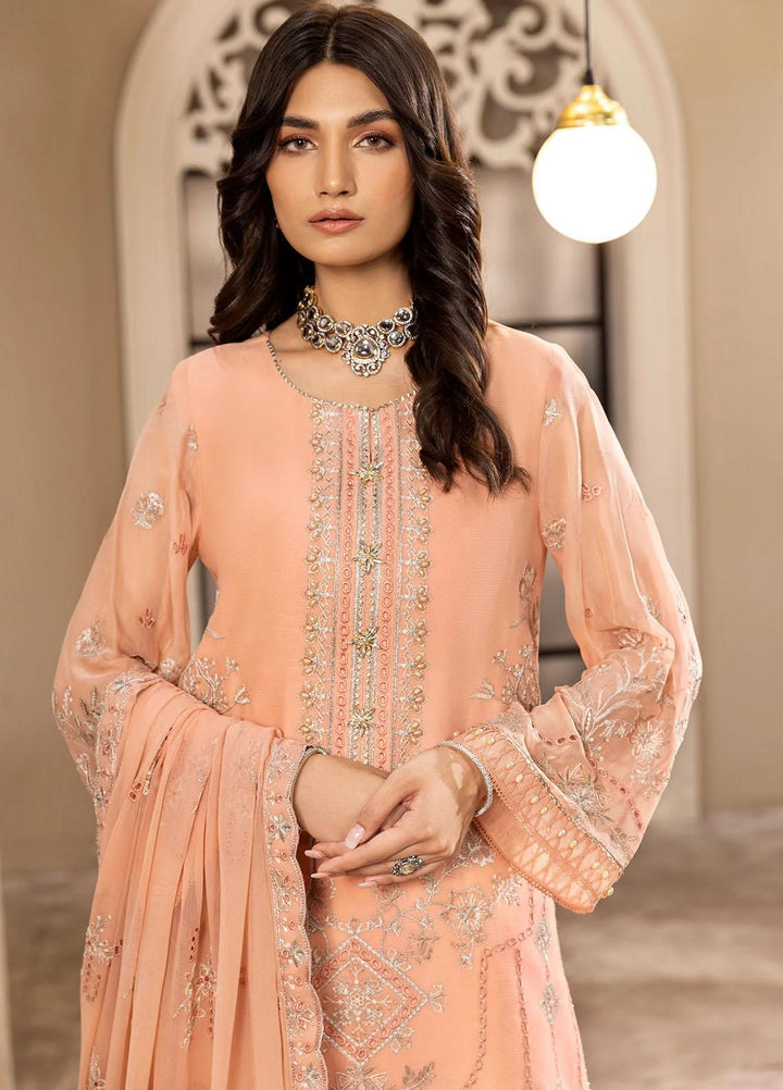 Dhaagay By Alizeh Fashion Embroidered Chiffon Suits Unstitched 3 Piece AFB23D-V2 D-03 Aansha - Formal Collection