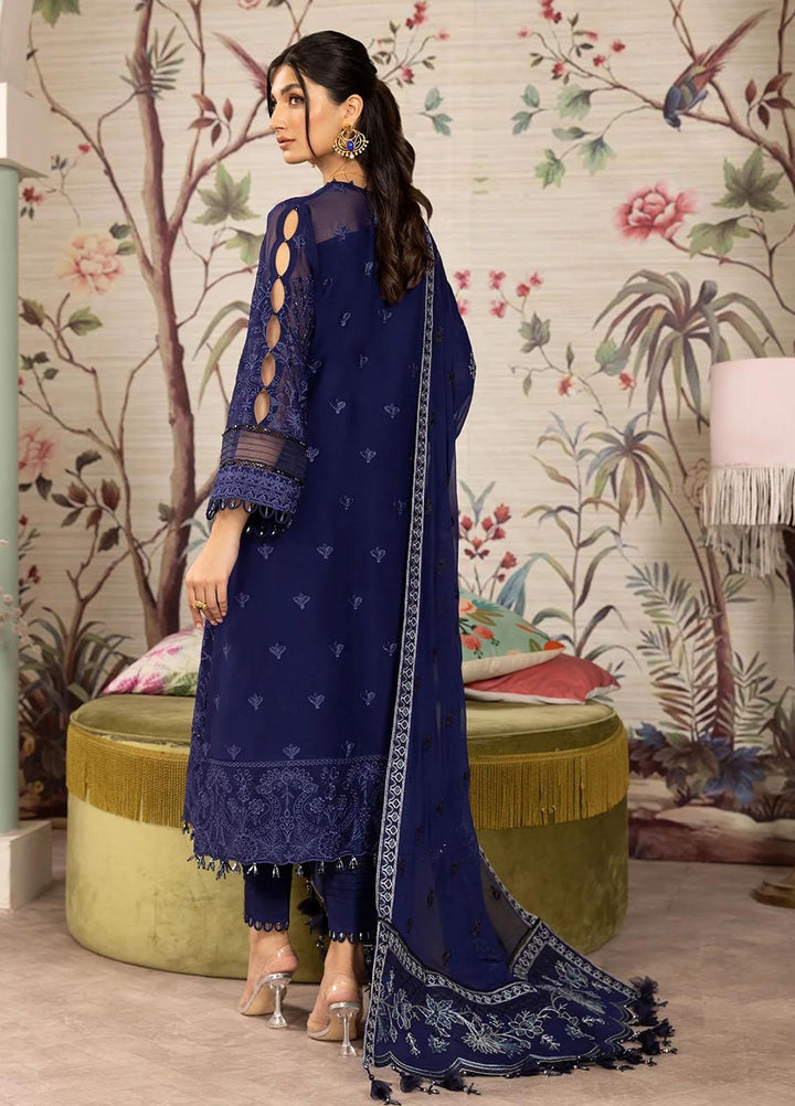Dhaagay By Alizeh Fashion Embroidered Chiffon Suits Unstitched 3 Piece AFB23D-V2 D-04 Sibel - Formal Collection