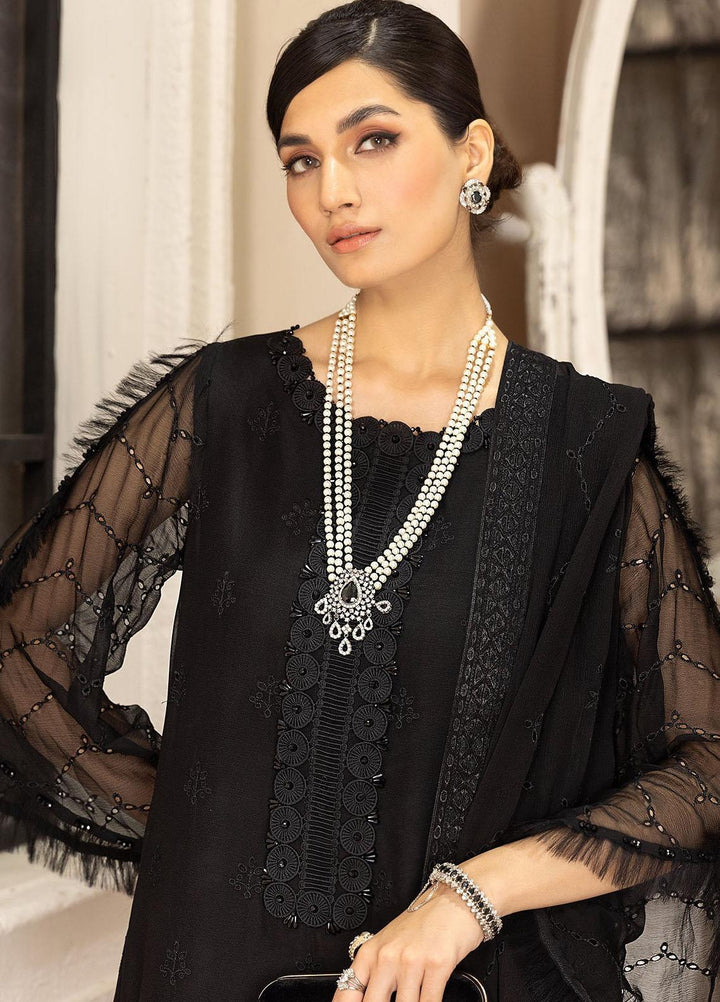 Dhaagay By Alizeh Fashion Embroidered Chiffon Suits Unstitched 3 Piece AFB23D-V2 D-10 Anita - Formal Collection