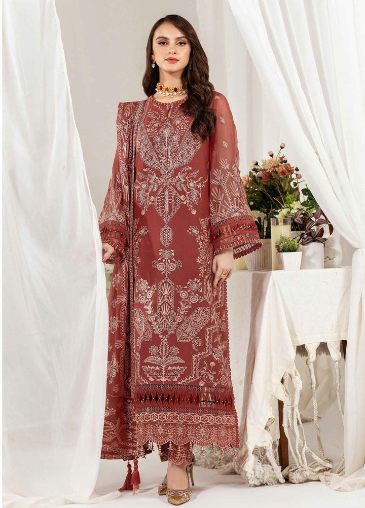 Dhaagay By Alizeh Fashion Embroidered Chiffon Suits Unstitched 3 Piece AFB23-D3 03 Ariya - Formal Collection