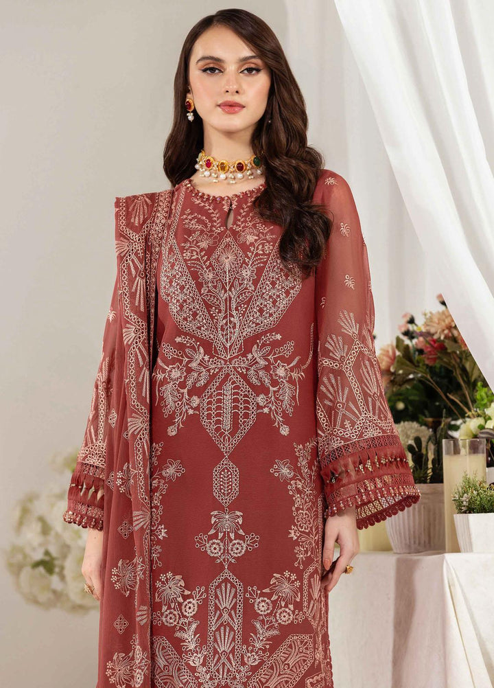 Dhaagay By Alizeh Fashion Embroidered Chiffon Suits Unstitched 3 Piece AFB23-D3 03 Ariya - Formal Collection