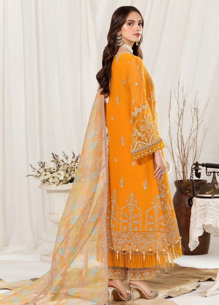 Dhaagay By Alizeh Fashion Embroidered Chiffon Suits Unstitched 3 Piece AFB23-D3 04 Zayur - Formal Collection